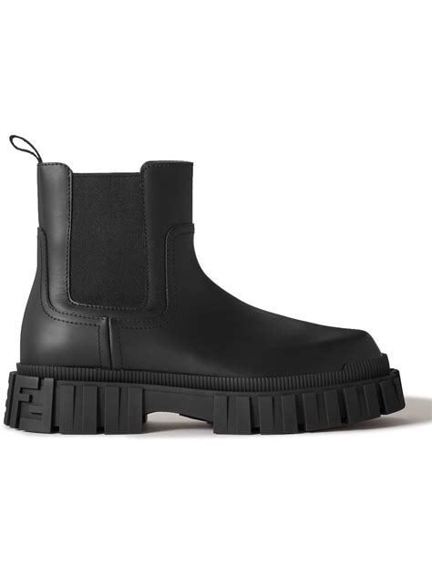 fendi logo chelsea boot|fendi leather boots.